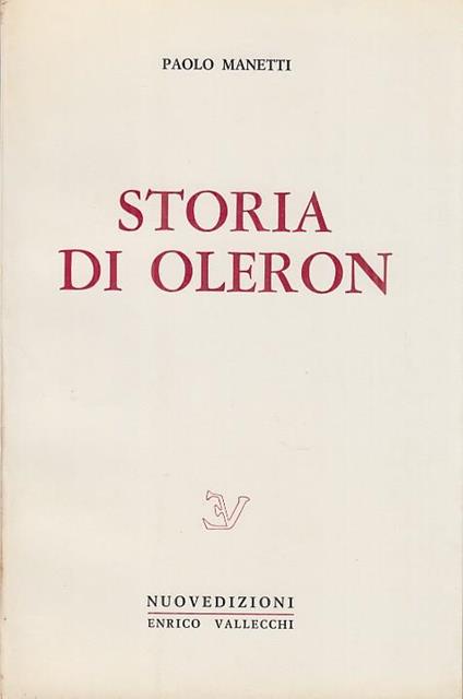Storia di Oleron - Paolo Manetti - copertina