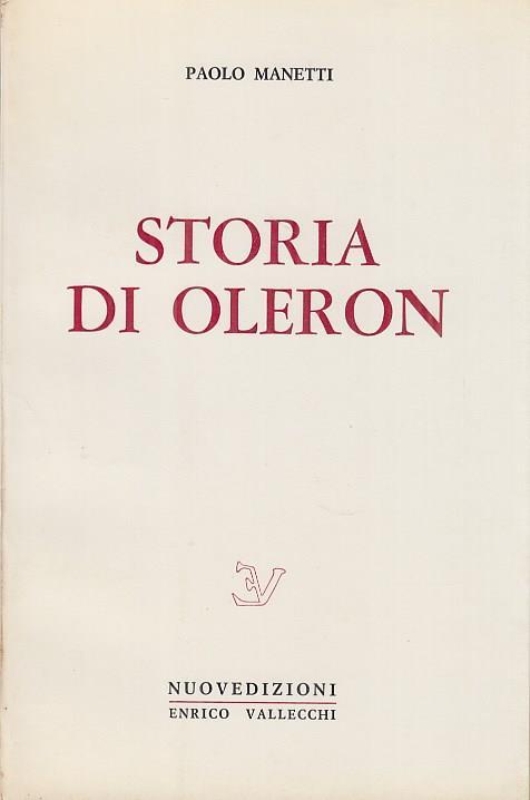 Storia di Oleron - Paolo Manetti - copertina