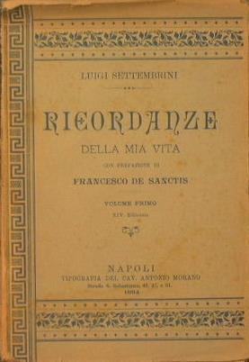 Ricordanze della mia vita - Luigi Settembrini - copertina