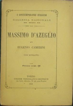 Massimo D'Azeglio - Eugenio Camerini - copertina