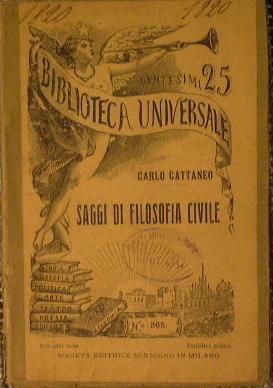 Saggi di filosofia civile - Carlo Cattaneo - copertina
