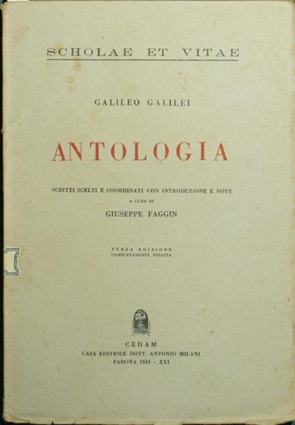 Antologia - Galileo Galilei - copertina