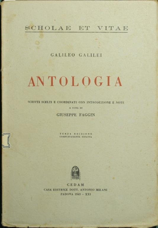 Antologia - Galileo Galilei - copertina