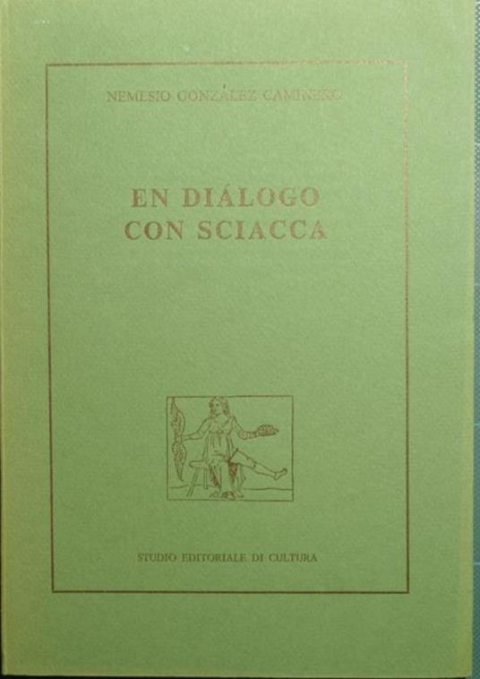 En dialogo con Sciacca - Gonzàlez Nemesio Caminero - copertina