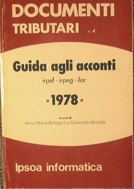 Guida agli acconti irpef. irpeg. ilor - copertina