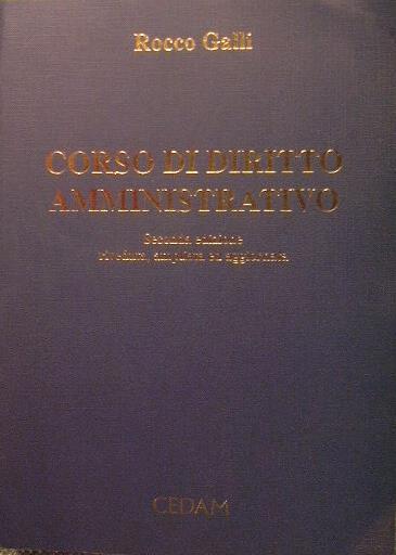Corso di diritto amministrativo - Rocco Galli - copertina