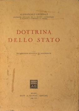 Dottrina dello Stato - Alessandro Groppali - copertina