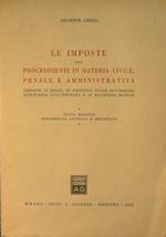 Le imposte nei procedimenti in materia civile, penale e amministrativa.. Imposte di bollo, di registro, sulle successioni