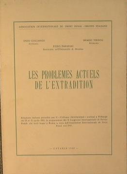 Les problemes actuels de l'extradition - copertina