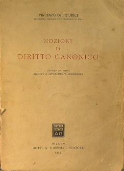 Nozioni di diritto canonico - Vincenzo Del Giudice - copertina