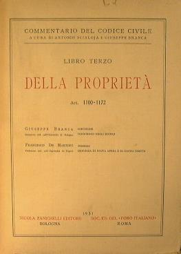 Della Proprietà - Giuseppe Branca,F. De Martino - copertina