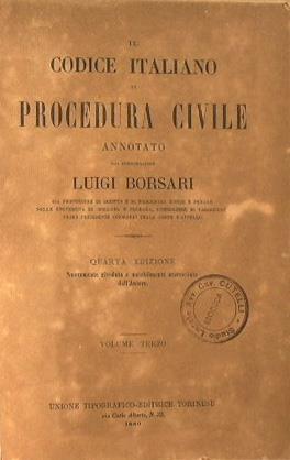 Il Codice italiano di Procedura Civile - Luigi Borsari - copertina