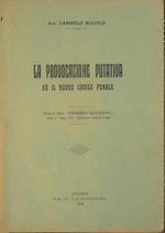 La provocazione Putativa ed il nuovo codice penale