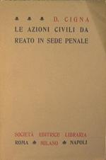 Le azioni civili da reato in sede penale