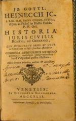 Historia juris civilis Romani, ac Germanici, qua utriusque origo et usus in Germania ex ipsis fontibus ostenditur