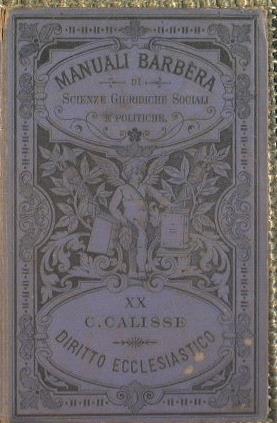 Diritto ecclesiastico - Carlo Calisse - copertina