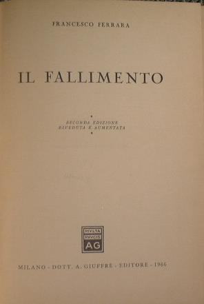 Il fallimento - Francesco Ferrara - copertina