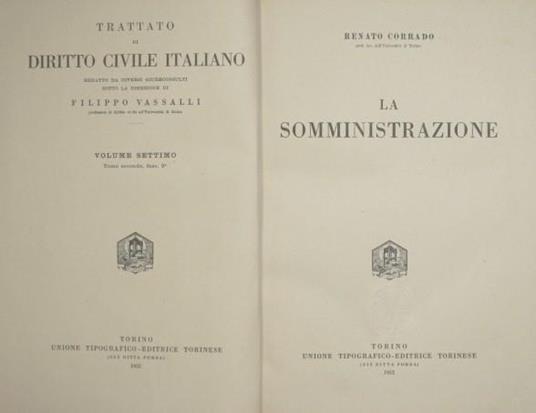 La somministrazione - Renato Corrado - copertina