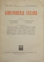 Giurisprudenza siciliana. Anno X, serie I, fasc. I. Gennaio-Febbraio 1957