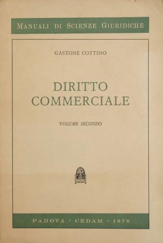 Diritto commerciale - Gastone Cottino - copertina