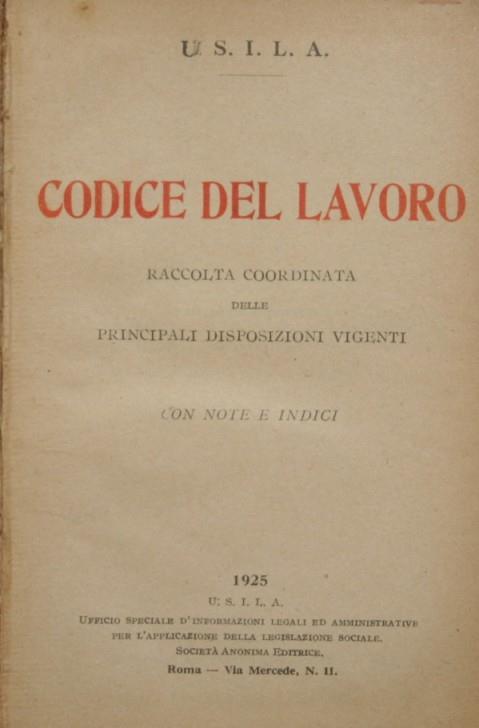 Codice del lavoro. Raccolta coordinata delle principali disposizioni vigenti - copertina