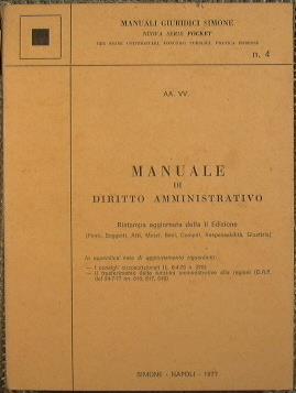 Manuale di Diritto Amministrativo - copertina