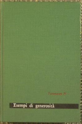 Esempi di generosità - Niccolò Tommaseo - copertina