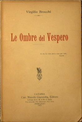 Le ombre del Vespero - Virgilio Brocchi - copertina