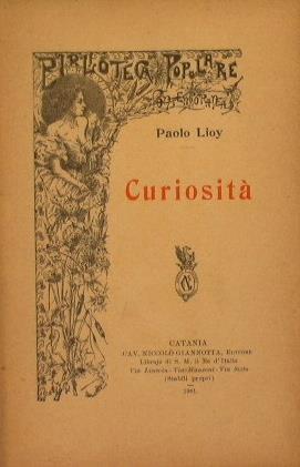 Curiosità - Paolo Lioy - copertina