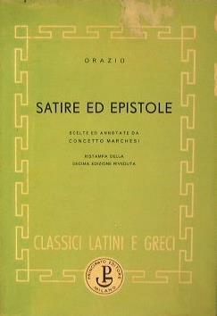 Satire ed epistole - Q. Flacco Orazio - copertina