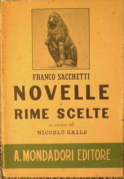 Novelle e rime scelte - Franco Sacchetti - copertina