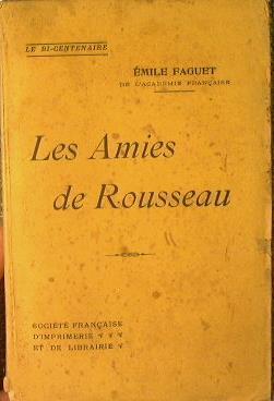 Les amies de Rousseau - Émile Faguet - copertina