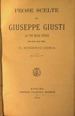 Prose scelte di Giuseppe Giusti. Ad uso delle scuole