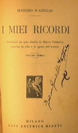 I miei ricordi - Massimo D'Azeglio - copertina