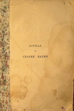 Novelle di Cesare Balbo - Guglielmo Stefani - copertina