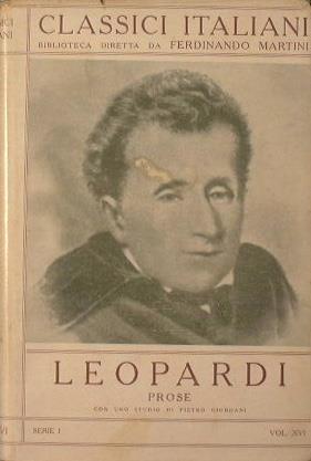 Leopardi. Prose - copertina
