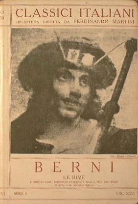 Berni. Le rime - copertina