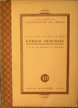 Pagine scelte di Enrico Nencioni - Bruno Cicognani - copertina