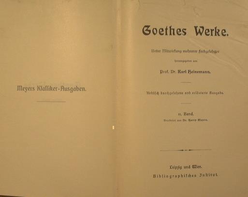 Goethes Werke. Unter Mitwirtung mehrerer fachgelehrter - Johann Wolfgang Goethe - copertina