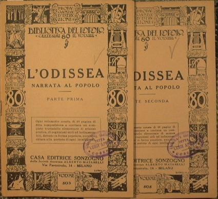 L' Odissea narrata al Popolo - Eugenio Levi - copertina
