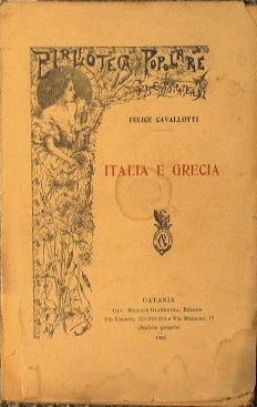Italia e Grecia - Felice Cavallotti - copertina