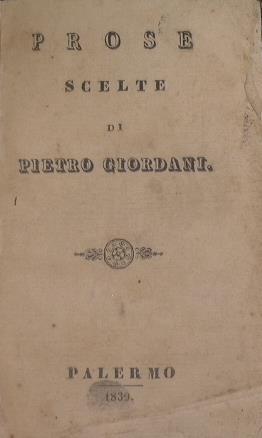 Prose scelte - Pietro Giordani - copertina