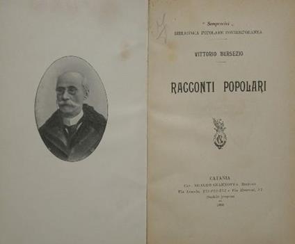 Racconti popolari - Vittorio Bersezio - copertina