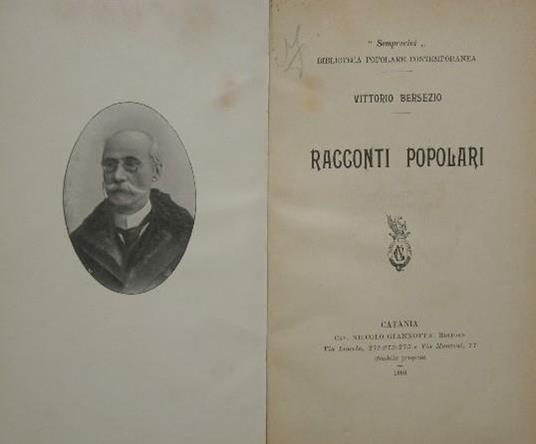 Racconti popolari - Vittorio Bersezio - copertina