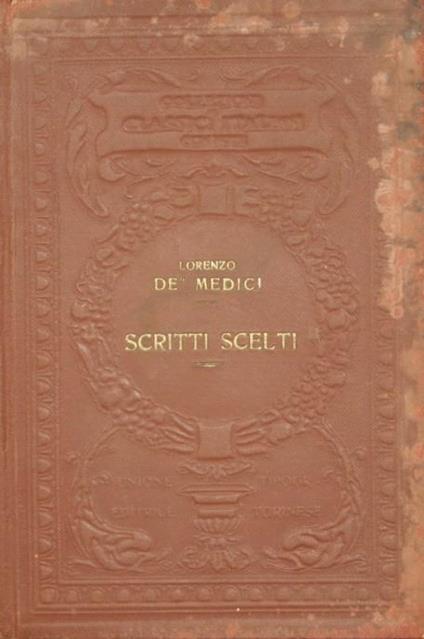 Scritti scelti - Lorenzo de' Medici - copertina