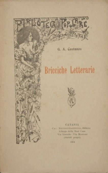 Bricciche Letterarie - Giuseppe Aurelio Costanzo - copertina