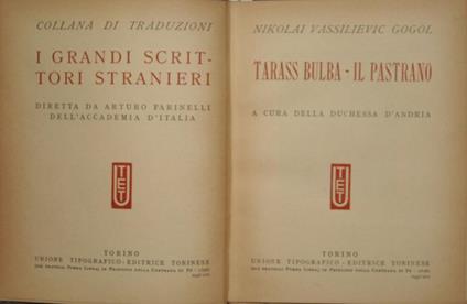 Tarass Bulba - Il pastrano - Nikolaj Gogol' - copertina