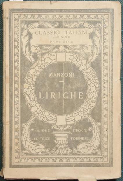 Liriche - Alessandro Manzoni - copertina