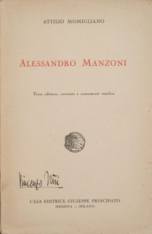 Alessandro Manzoni - Attilio Momigliano - copertina
