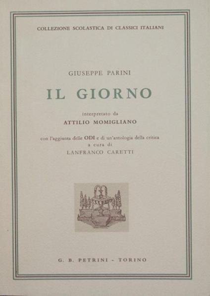 Il giorno - Giuseppe Parini - copertina